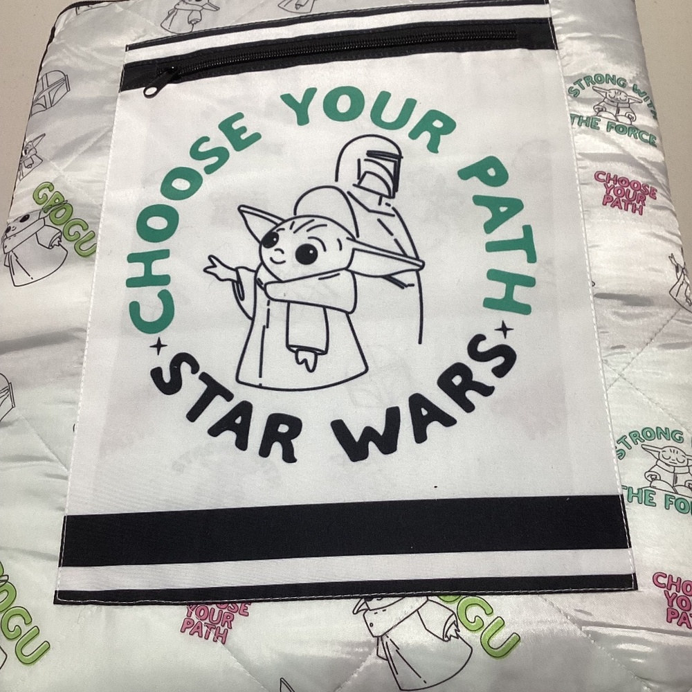 Disney Star Wars  The Mandalorian Picnic Blanket with  Tote Choose Your Path